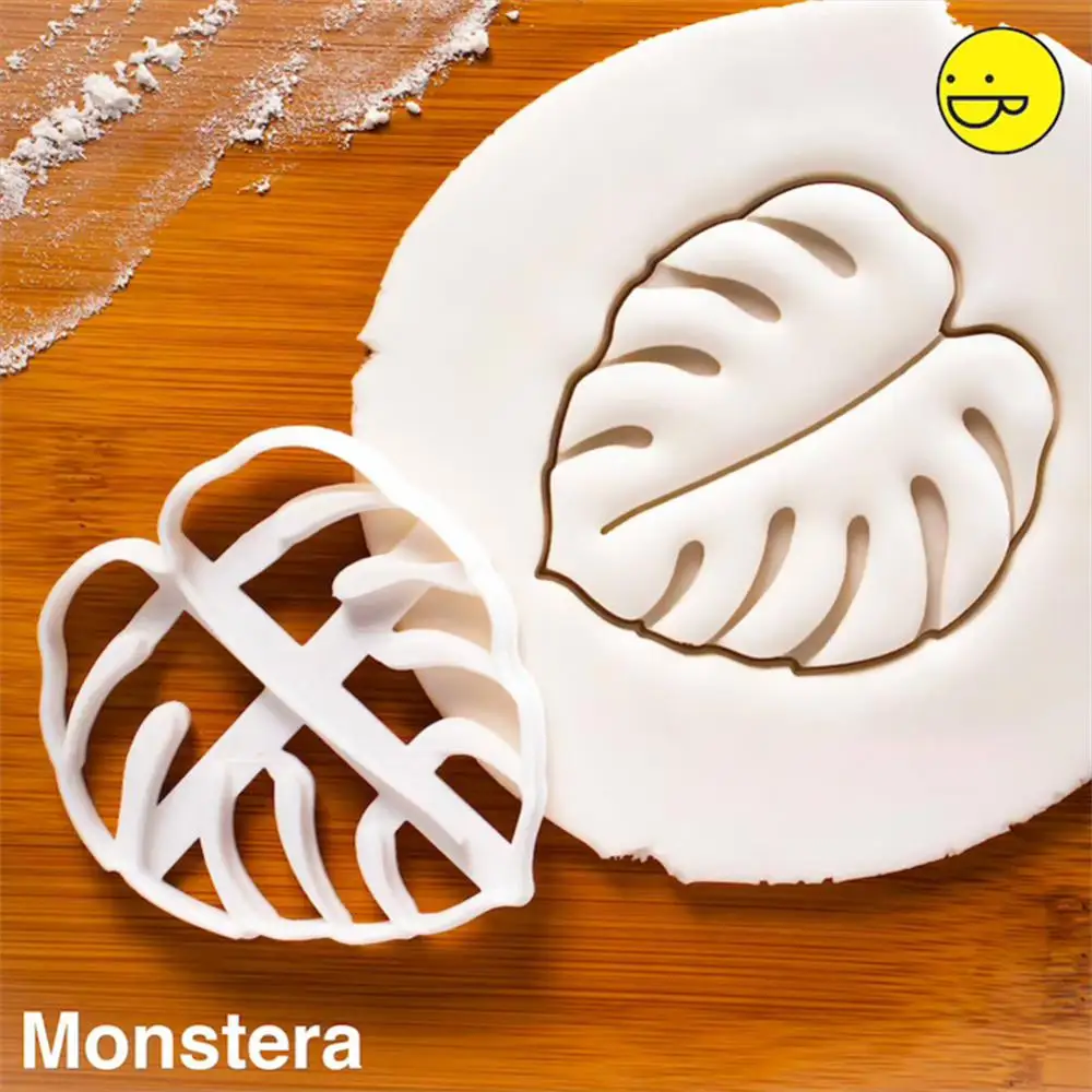 New Embossed Cookie Moulds Agave Ivy Plastic Cookie Moulds DIY Fondant Cake Decorating Tools Leaf Pattern Tools Baking Moulds