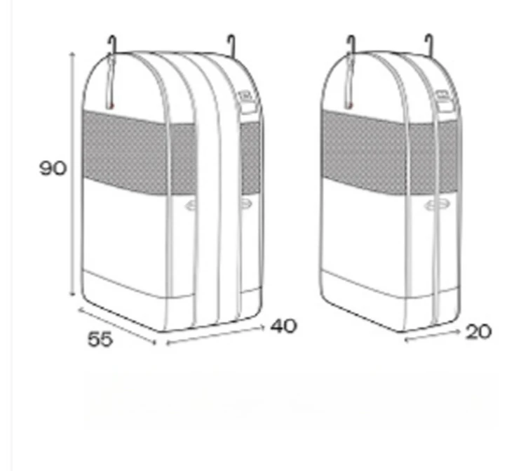 Clothes Dust Cover Hanging Garment Bag Down Jacket Coat Dustproof Storage Bag Household Wardrobe Organizer - view 6