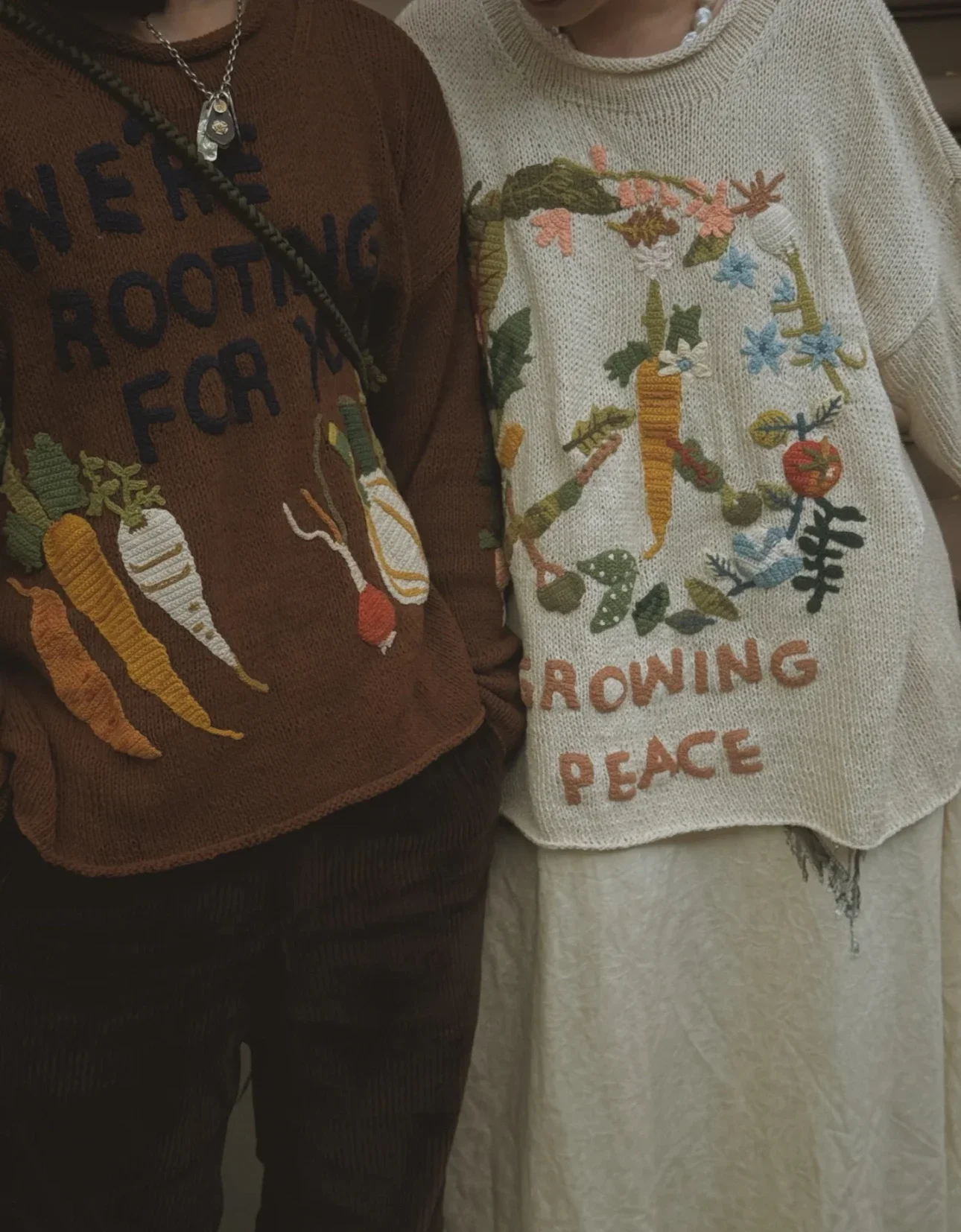 Story Mfg Men's and Women's Same Brown Twinsun Rollneck Knitted Sweater SAW