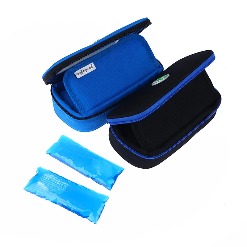 Portable Waterproof Insulin Cooling Bag With 2 Ice Packs Medical Pouch Cooler Pill Protector Thermal Insulated Organizer Case