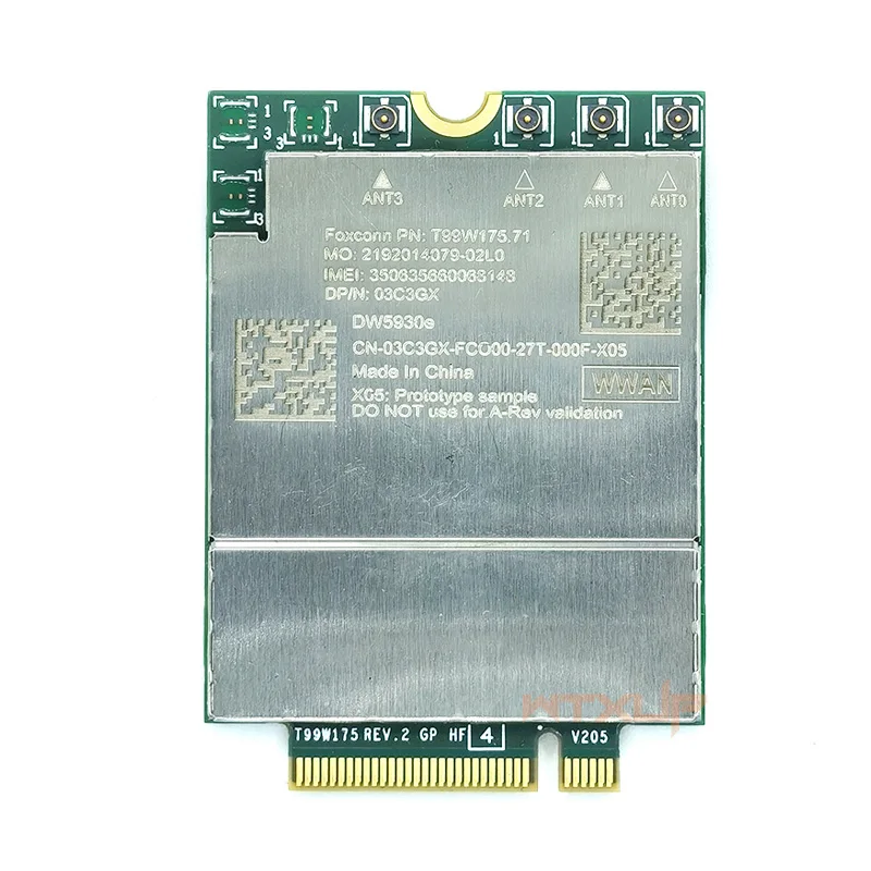 T99w175 dw5930e x55 5gモジュールdp/n 03c3gx wwanカードm.2 ngff for dellラップトップ,精度7760 7560 9420 9430 9520 2in 1