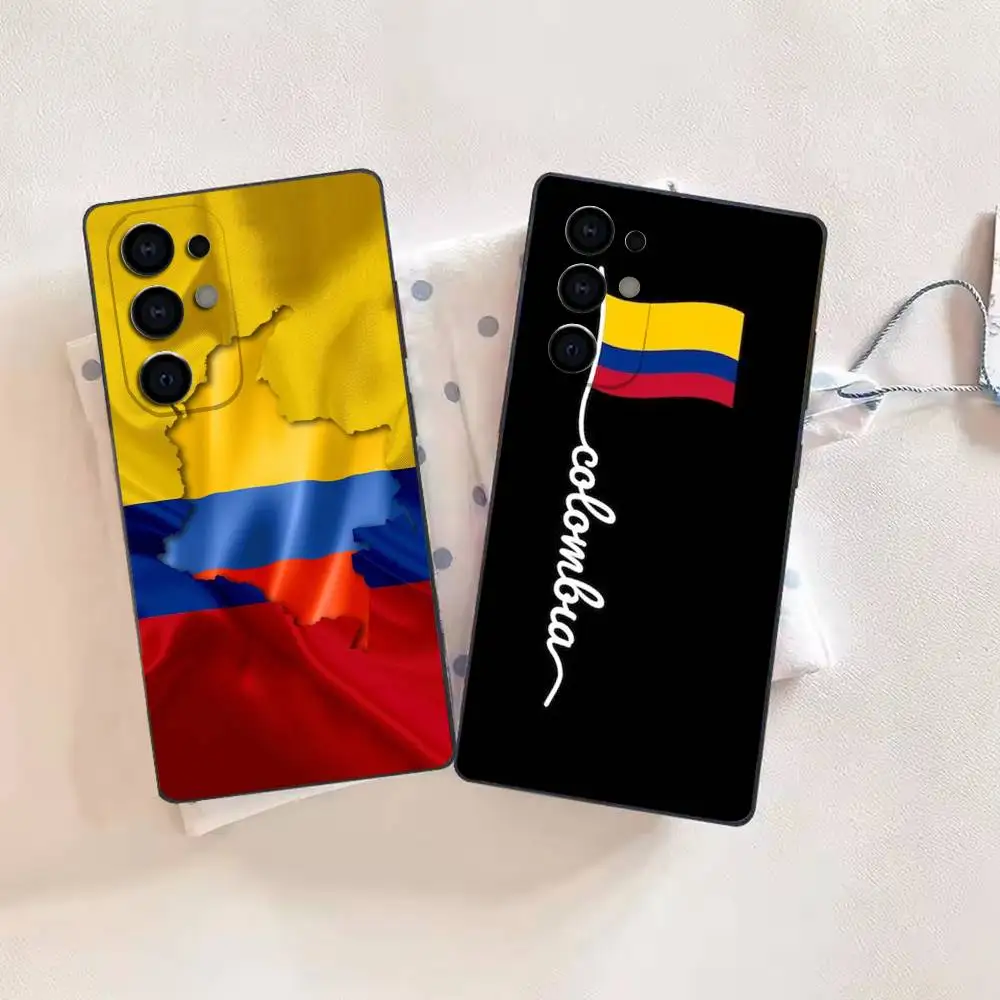 Flag of Colombia Soft Black Phone Case for Samsung S26,25,24,21,22,21,20,10,9,8,7,6Ultra,Plus,Fe, Lite