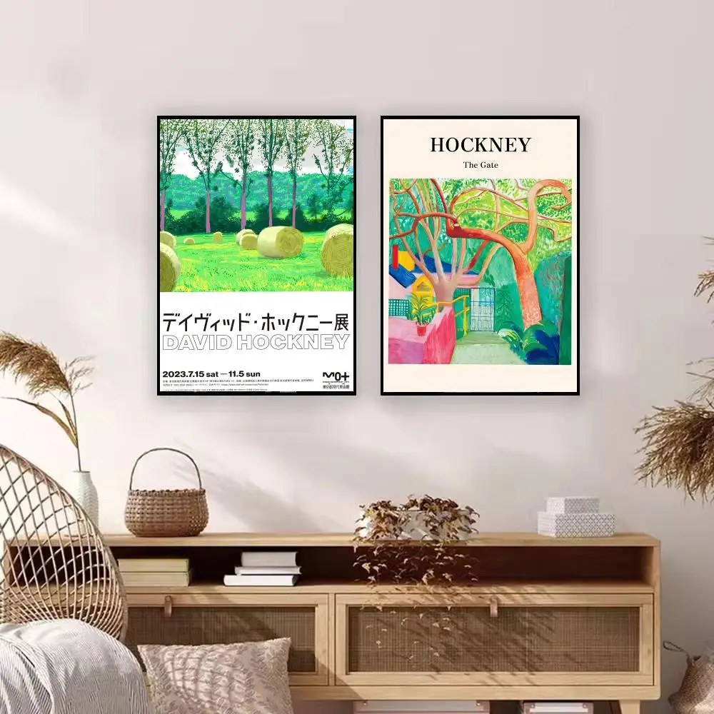 Artist D-David Hockney Poster Premium Art Wall Decor, Simple Ornament for Living and Leisure Areas