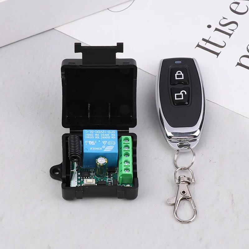 Universal Gate Remote Control Switch DC 12V RF 433 Mhz Asking Code Relay Receiver DIY Mini Module For Garage Door LED Lighting