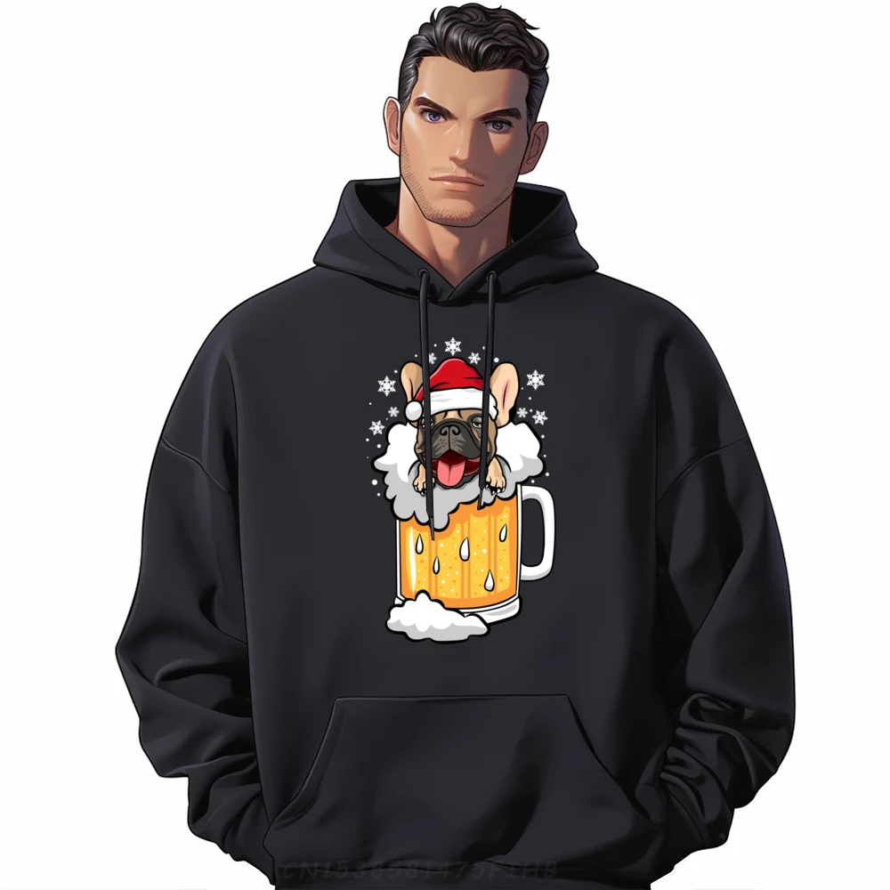 Funny drunk Beer Frenchie Christmas Dog XS Graphic Sweatshirts DURABLE Men's Clothes