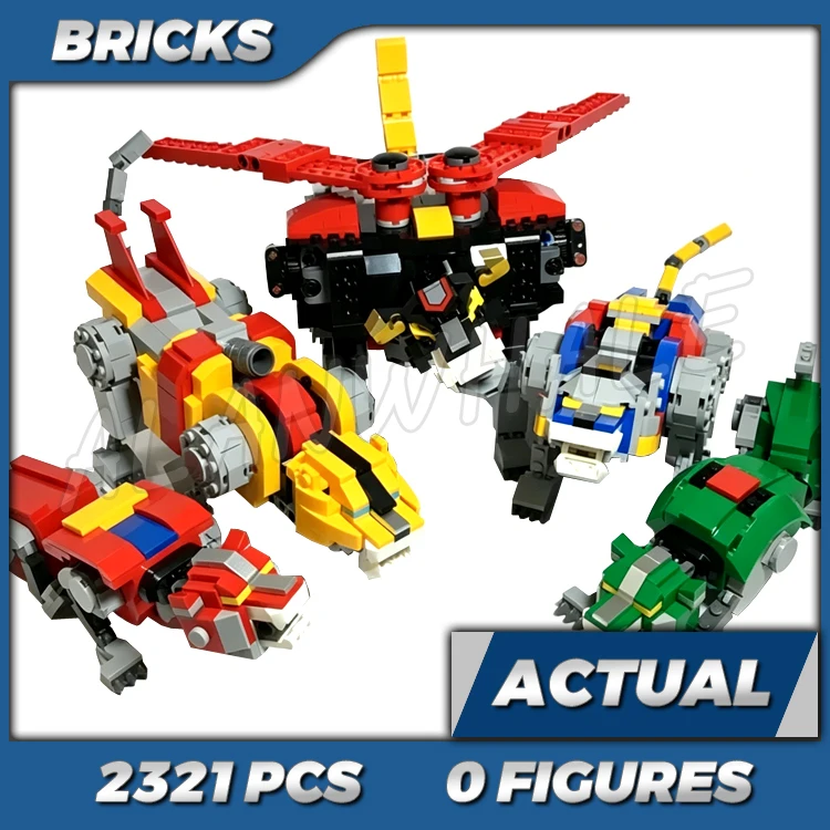 

2321pcs Ideas Voltron Super Robot Beast King Transformed Combined Lions 11011 Building Kits Toys Compatible With Bricks