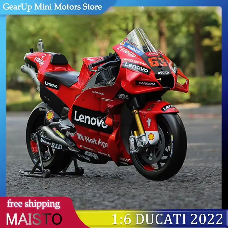

MAISTO 1:6 Ducati 2024, гоночный мотоцикл из сплава, литой под давлением, ограниченная серия, коллекционная в подарочной упаковке для любителей дизеляющих велосипедов