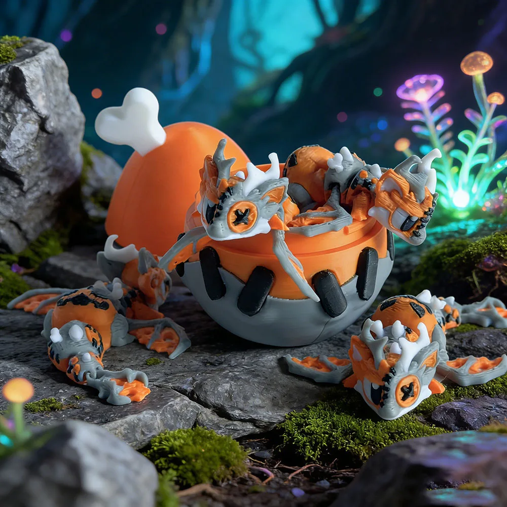 3d-プリントかわいい悪魔ドラゴンの卵プラスチックおもちゃデスクトップ装飾彫刻フェスティバルギフトクリエイティブいたずらオフィスパーティー用品