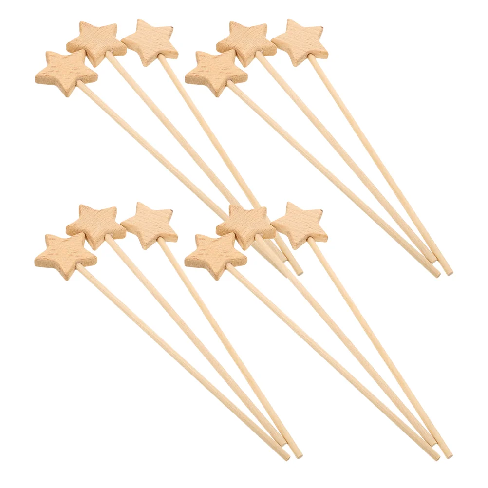 12 Pcs Fairy for Girls Creative Stick Drawing Blank Star Unfinished Unpainted Baby