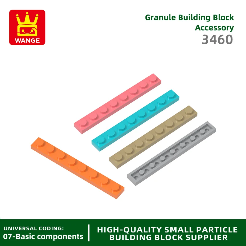 78 PCS/lot 3460 1x8 Basic Building Block Moc Loose Parts Compatible with Bricks DIY Children's Toy Assembly Gift Storage Box