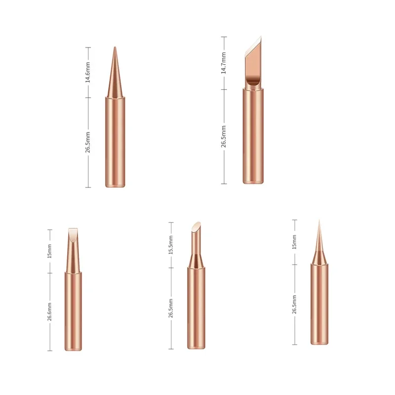 Imagem -06 - Conjunto de Pontas de Solda de Cobre sem Chumbo Ferro de Solda Elétrica Substituição Ponta Estação Reparação Pontas de Soldagem Kit de Ferramentas 900m-t-k
