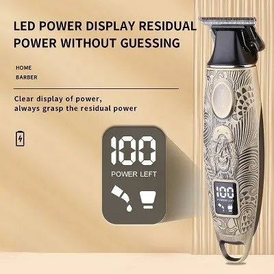 Hot Selling Professional Multifunctional Hair Clipper KM-3298 LCD display Rechargeable Professional Hair Clipper