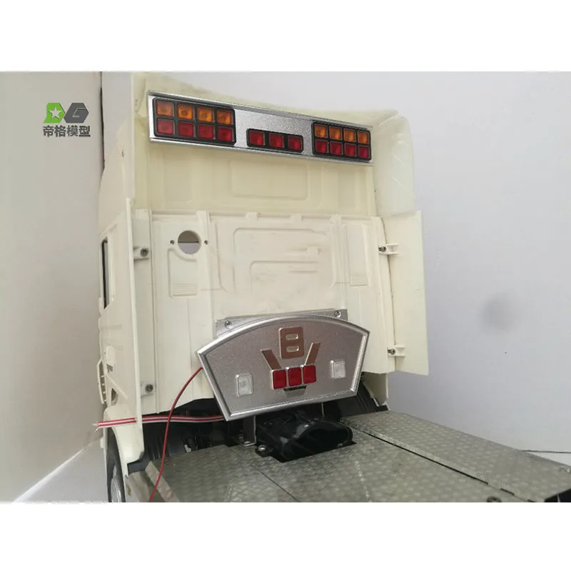 DGModel Towing Head For Tamiya 1/14 56323 For Scania Truck Body Clip Light Fan shaped light R620 R730 Truck Parts