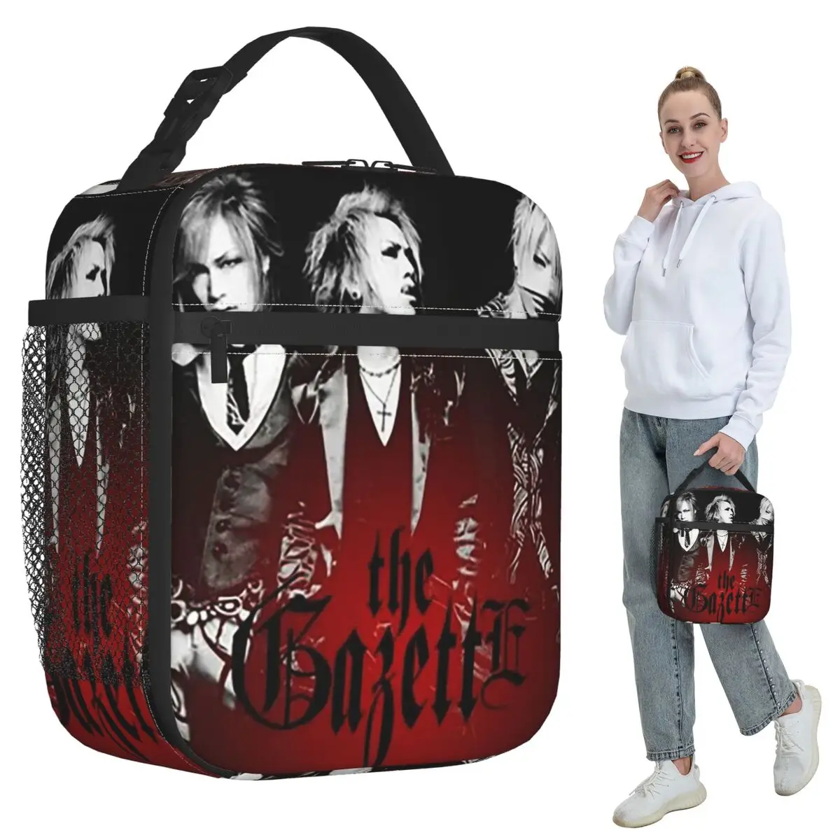 Bolsa térmica isolada para almoço da banda Japan Rock The Gazette, para crianças, escola, caixa térmica para alimentos, recipiente portátil para almoço