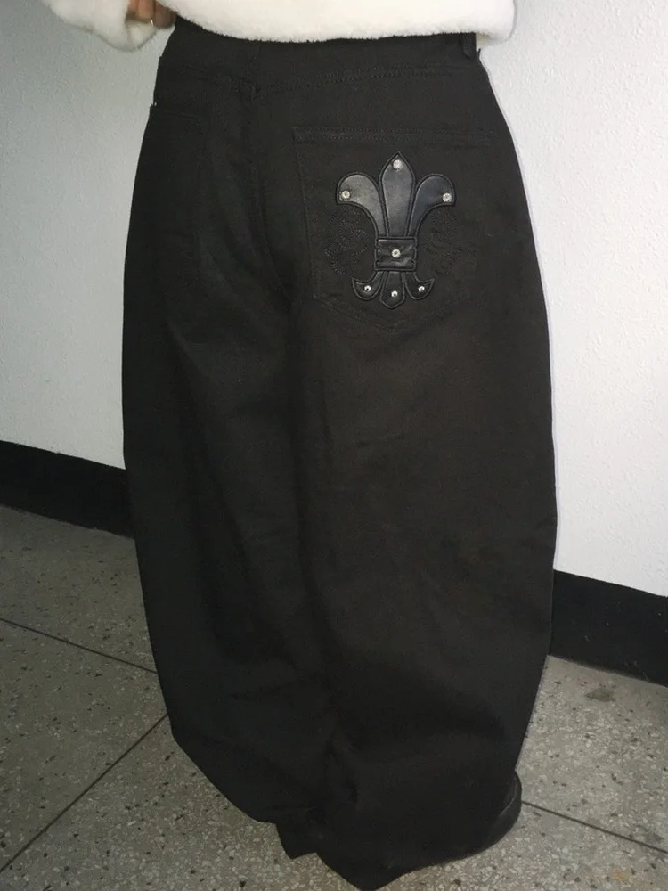 

Bla High Waist Wide Leg Jeans Women's Loose Fit Straight Cut Slimming Harlan Pants Casual Faion Ladies' Winter Denim