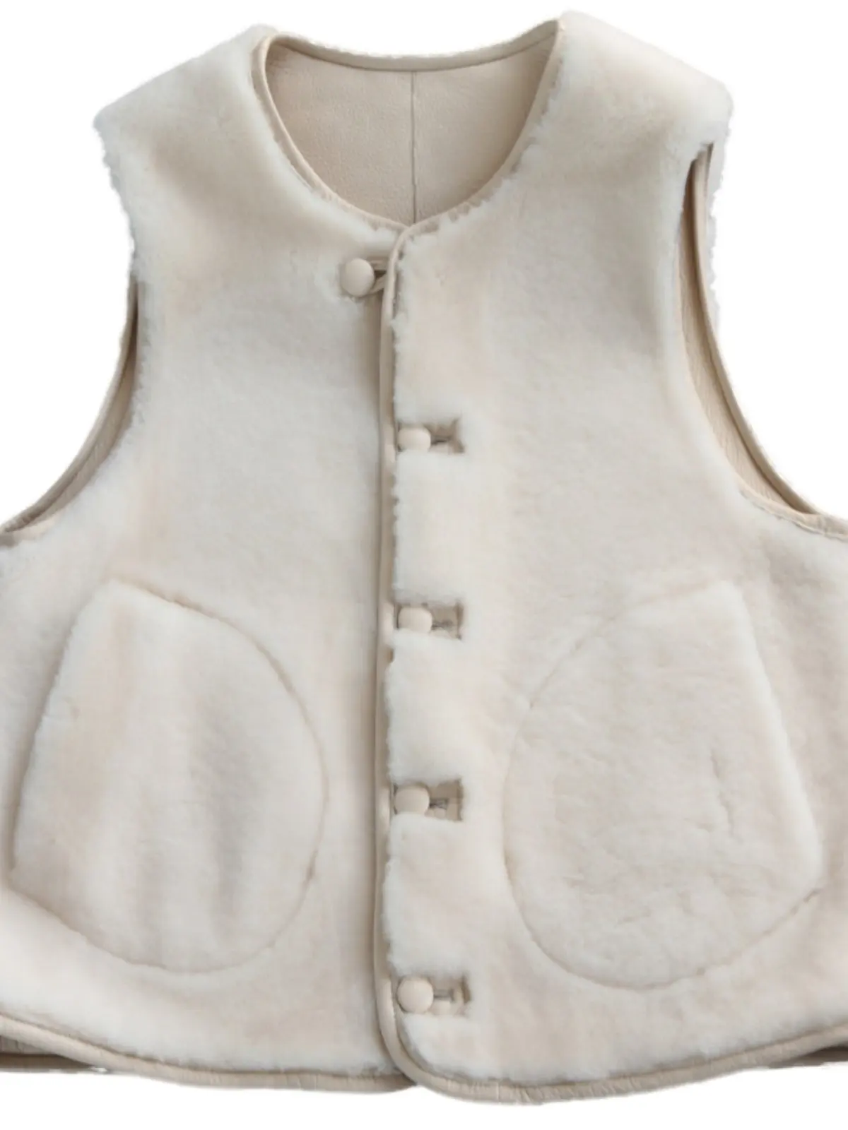2025 Korean version of Australian merino wool fur vest fur integrated Australian wool vest double-sided wear sheepskin vest