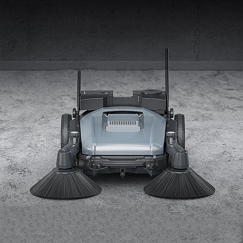 Hand Pushed Unpowered Sweeper การประชุมเชิงปฏิบัติการอุตสาหกรรมโกดังแผนที่ Multi Speed Adjustable Folding Sweeper