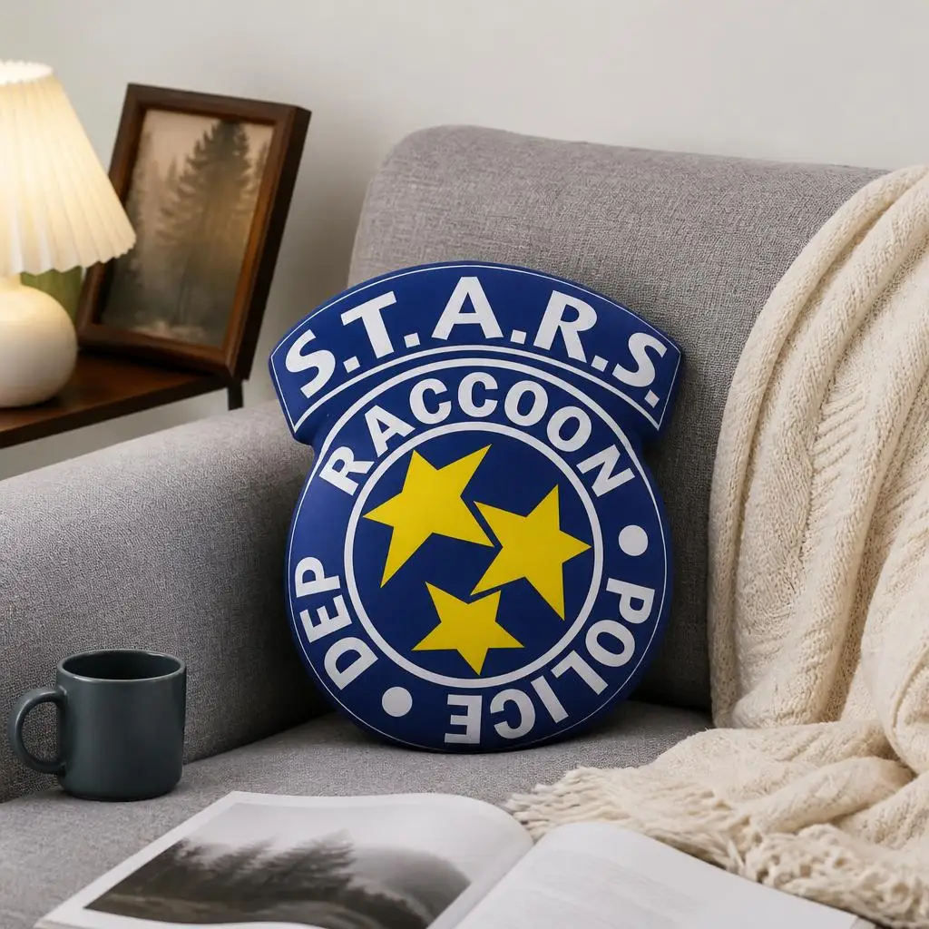 Umbrella Badge Resident Evil Horror Game Shaped Pillow Cushion Irregular Stuffed Throw Pillows for Sofa Home Decoration