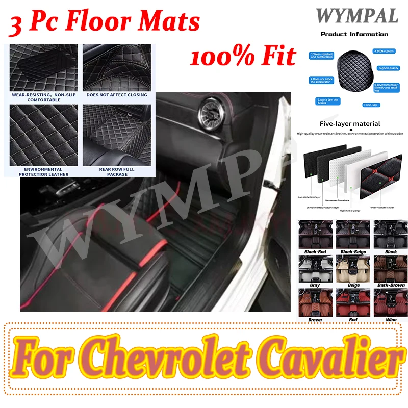 

Luxury Waterproof Car Floor Mats For Chevrolet Cavalier Onix Prisma 2023 2022 2021 2020 Carpets Custom Auto Interior Accessories