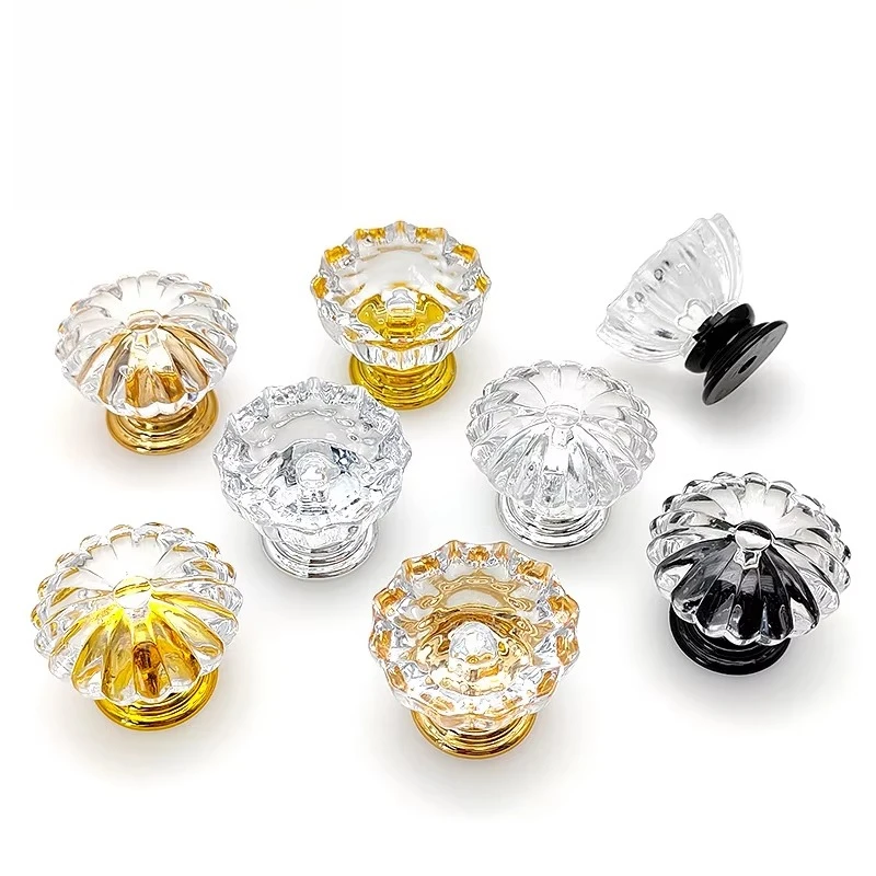 

Современная пластиковая акриловая ручка для гардероба/комода, шариковая хрустальная мебельная ручка для кухонного шкафа, фурнитура, аксессуары