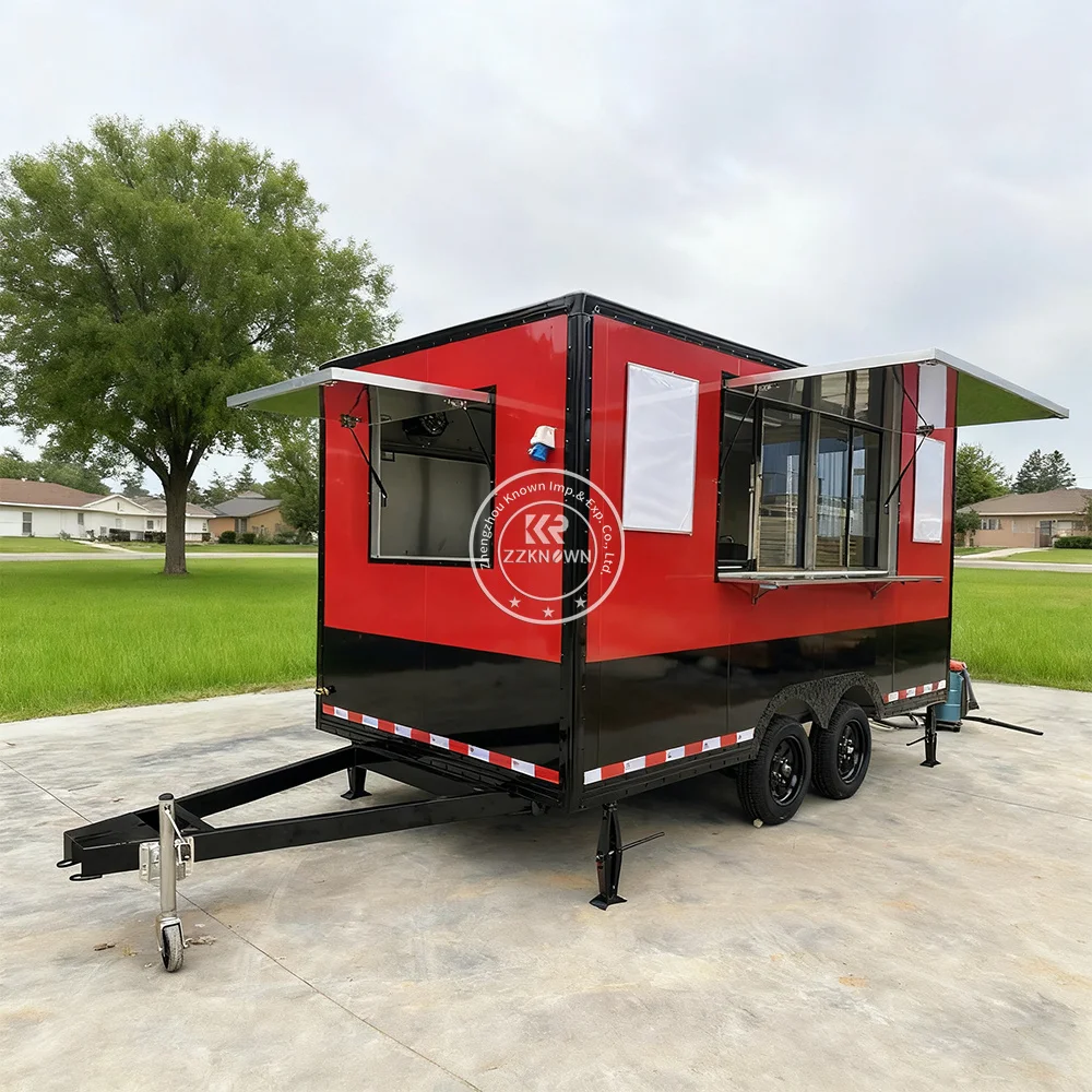 Usa Standard Crepe Bbq Ice Cream Fast Food Cart Mobile Snack Food Truck Custom Concession Food Trailer For Sale Usa