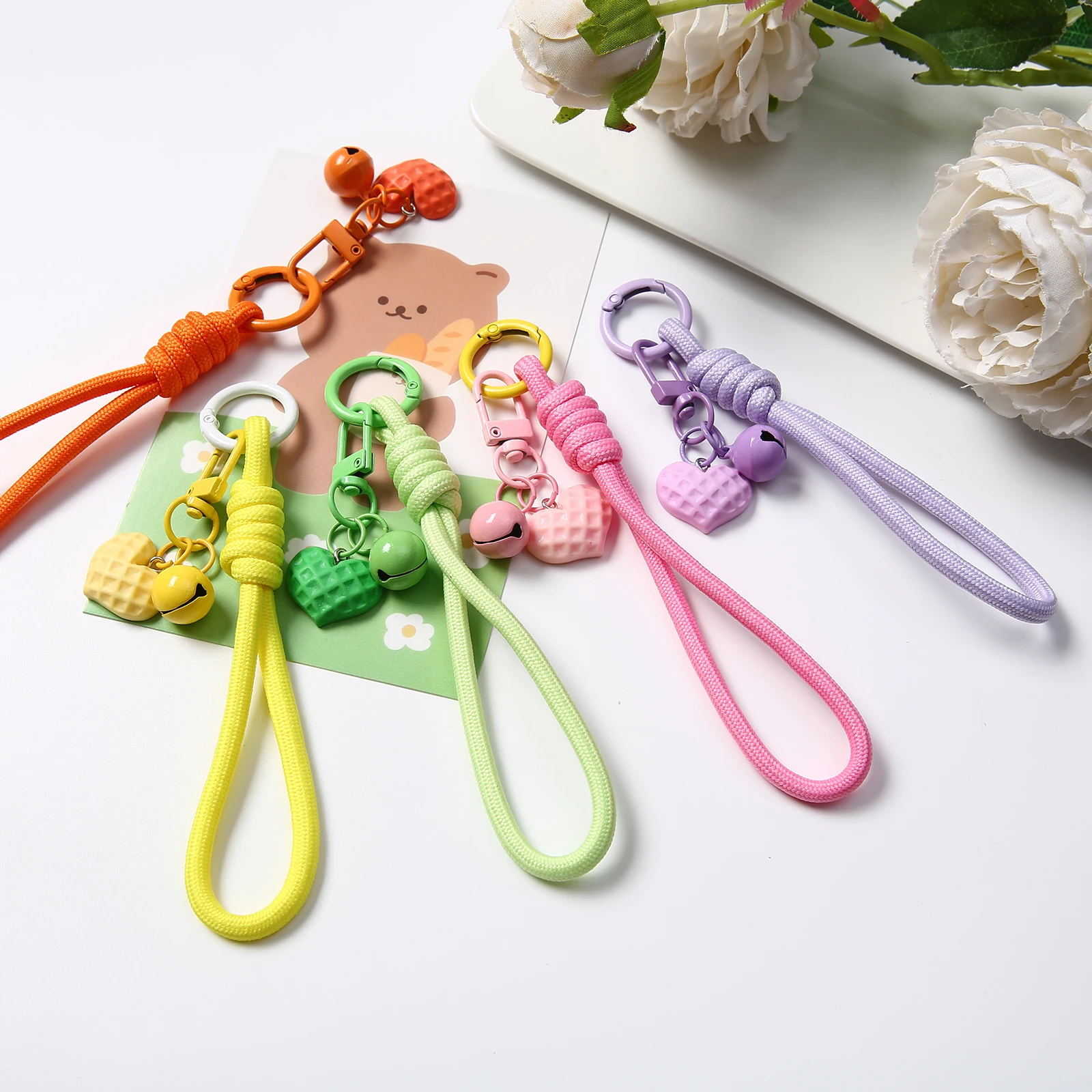 1/2/5/10/20 pcs Milticolor Fashion Handmade Pandent Keychains for Friendship Gift Pendant Accessorie Hanging Decoration Jewelry