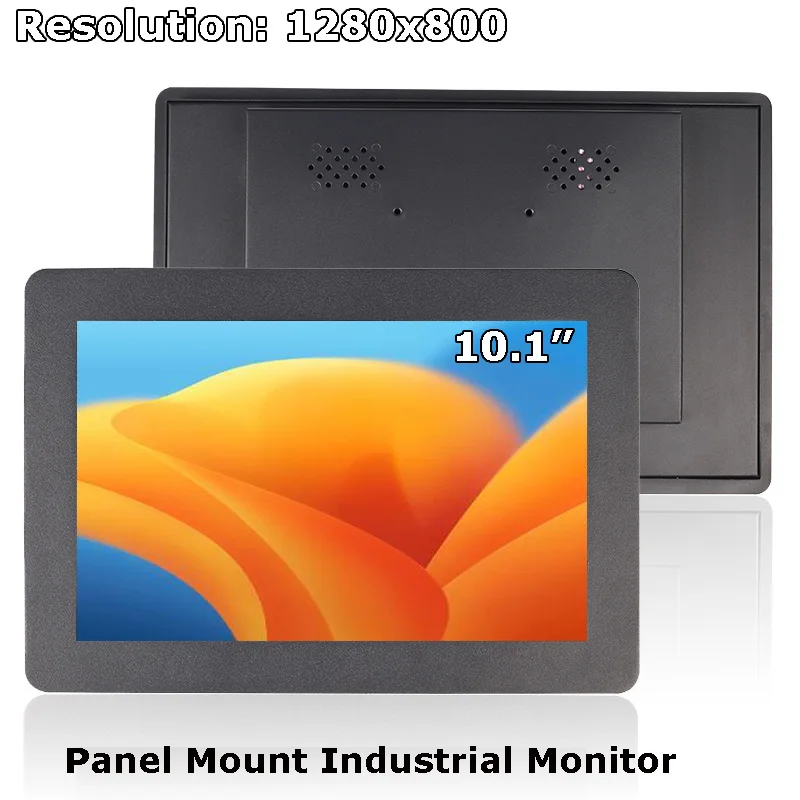 

TouchView Cheap 10.1 Inch Wide 1280x800 Panel Mount Style Industrial Use Resistive/Capacitive Touch Monitor With VGA HDMI USB