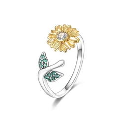 Customized Sunflower Ring Earrings