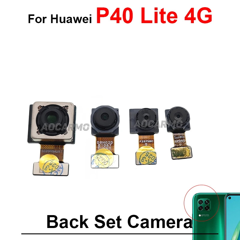 For Huawei P40 Lite 4G/5G Back Main Rear Wide Depth Macro Cameras Front Camera Flex Cable Repair Parts