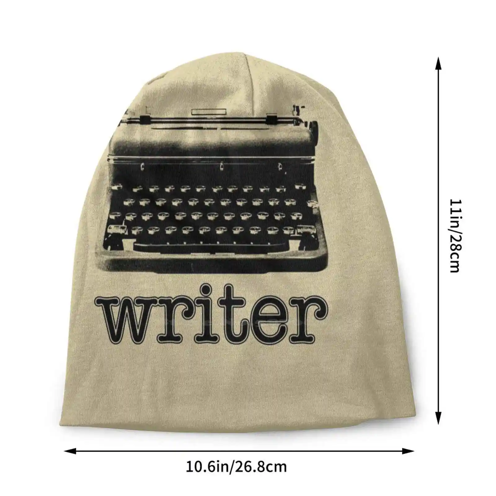 Writer Knitted Hat Warm Beanie Outdoor Caps Typewriter Author Novels Books Manuscripts Pop Culture Funny Humor Comedy Retro