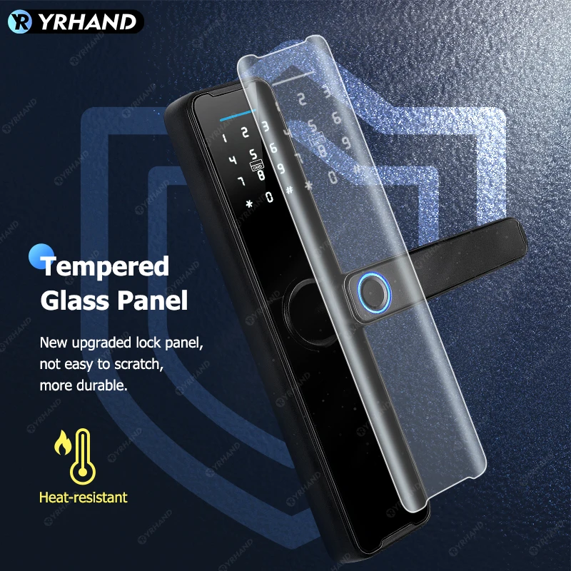 YRHAND-cerradura inteligente biométrica, dispositivo de cierre con desbloqueo remoto por aplicación Tuya, Wifi, sin llave, electrónica