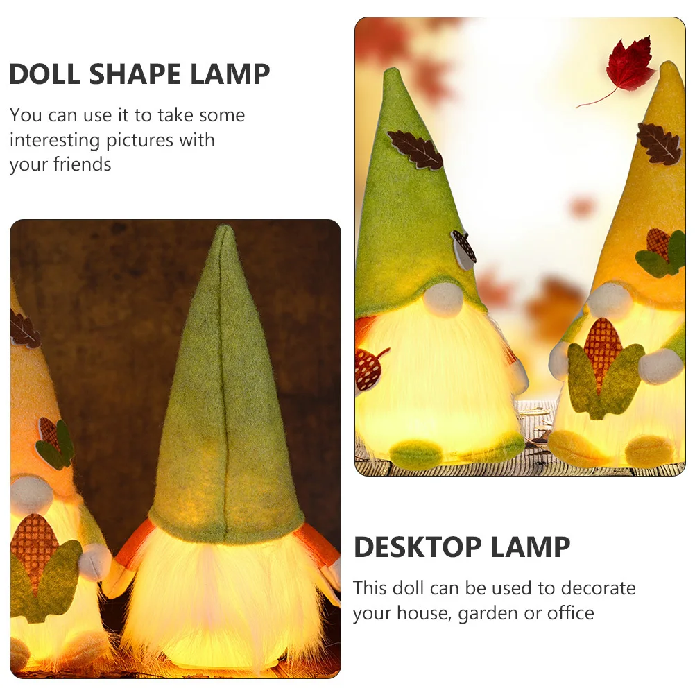 1 stuks lichtgewicht kabouter nachtlamp oogstfestival heldere tafelblad decoratie nachtkastje foto prop vorm lamp