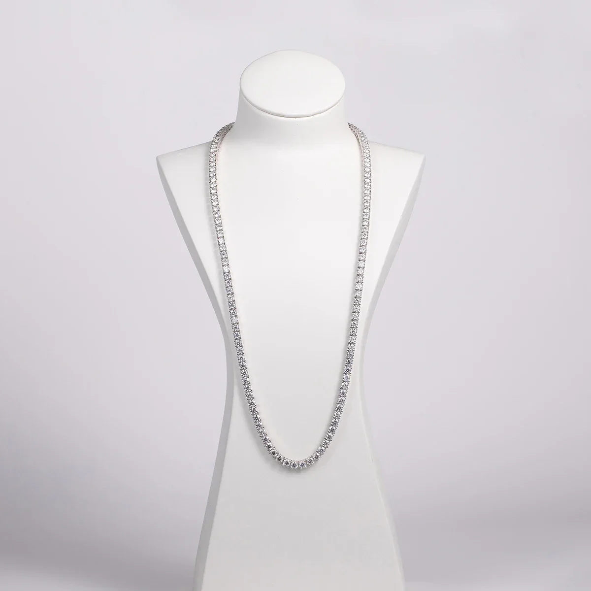 NASIA4mm D Color Moissanite Diamond Tennis Necklace 18K Gold Plated GRA S925 Sterling Silver Necklace Jewelry Wholesale 2026