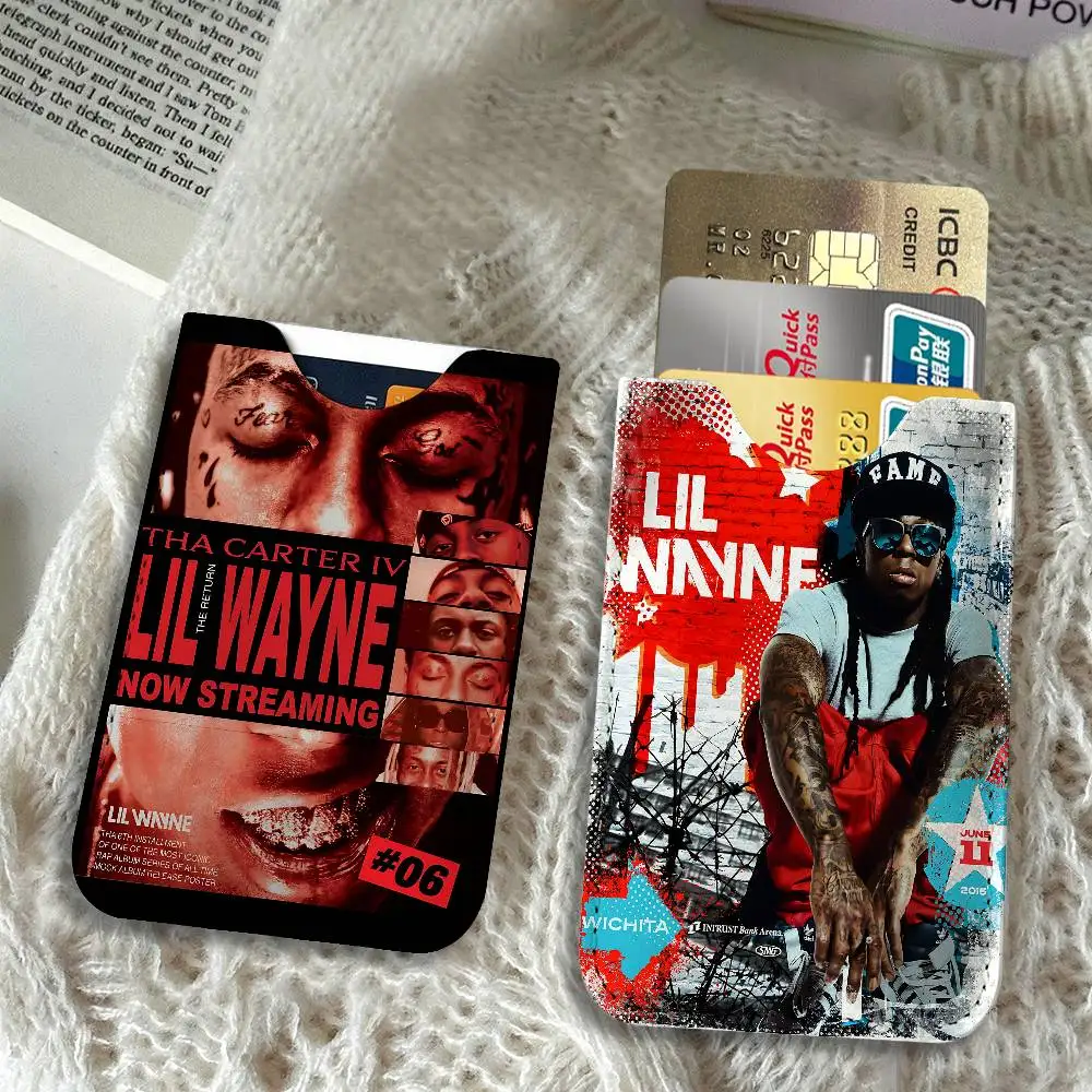 Cartera de cuero genuino para hombre, modelo Tha Carter de Lil Wayne, estilo hip hop, ultrafina, para tarjetas de crédito y tarjetas de transporte