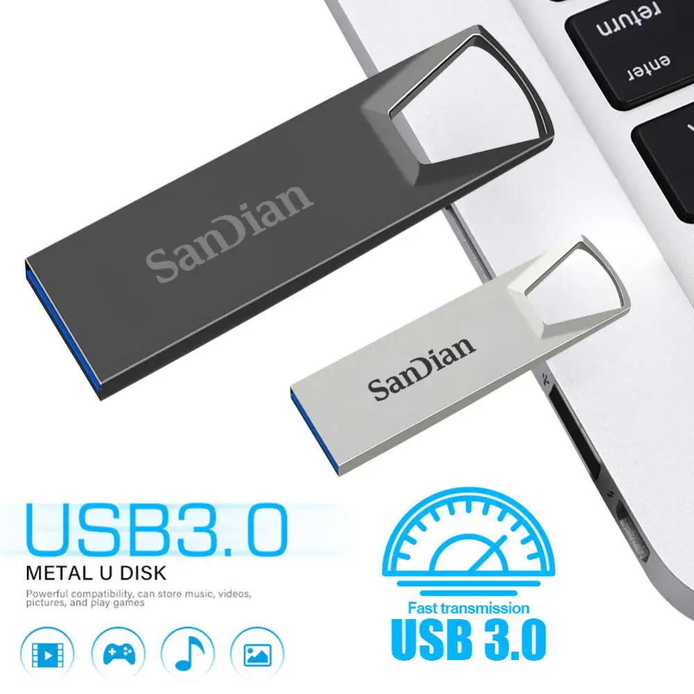 금속 USB 3.0 펜 드라이브 키, 고속 펜 드라이브, 미니 플래시 드라이브, 메모리 스틱 방수, USB 1TB, 2TB, 512GB, 128GB, C 타입