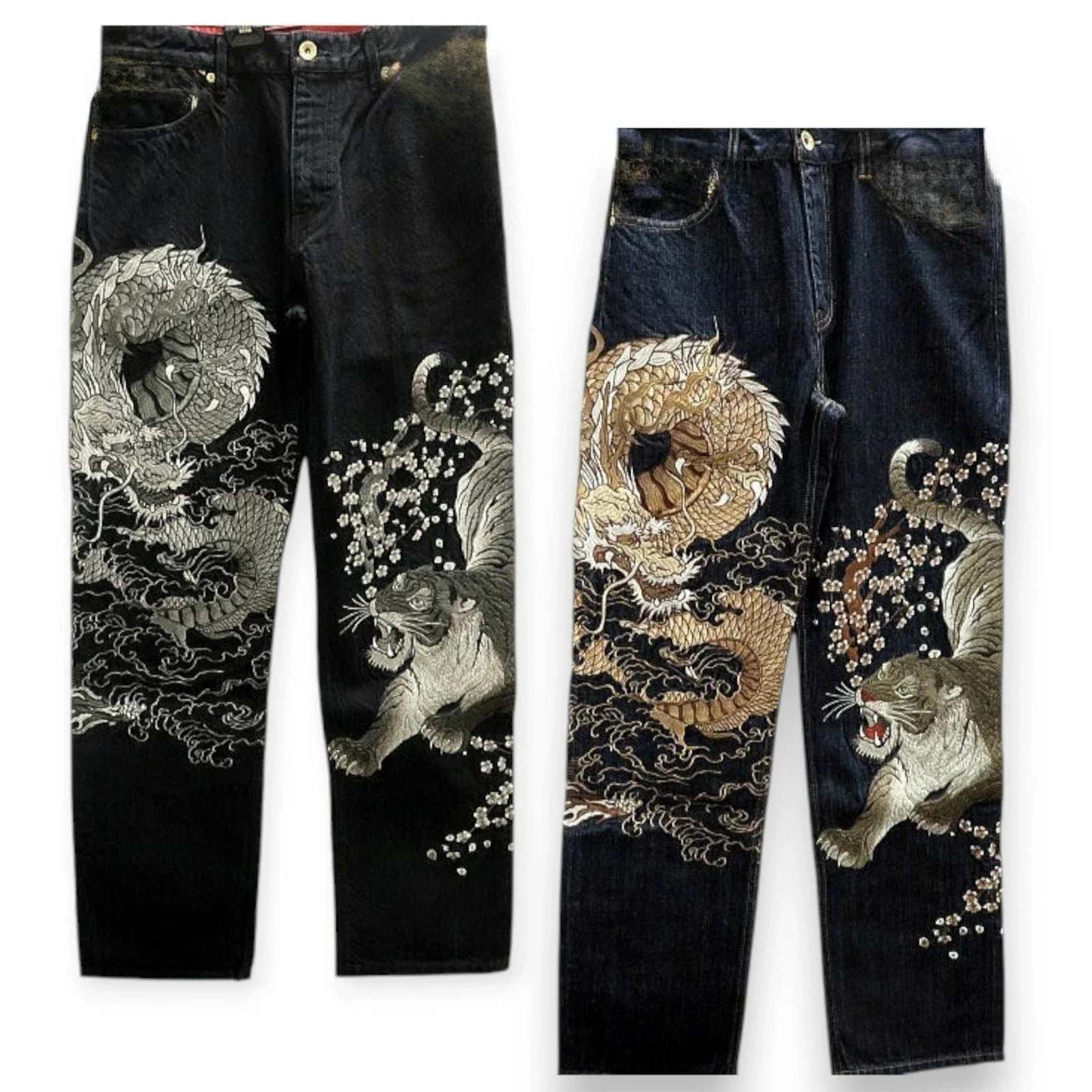 Jean à lisière rétro américain et japonais pour homme, marque haut de gamme, Indigo naturel, teinture par trempage, pantalon de nettoyage Harajuku, Y2K