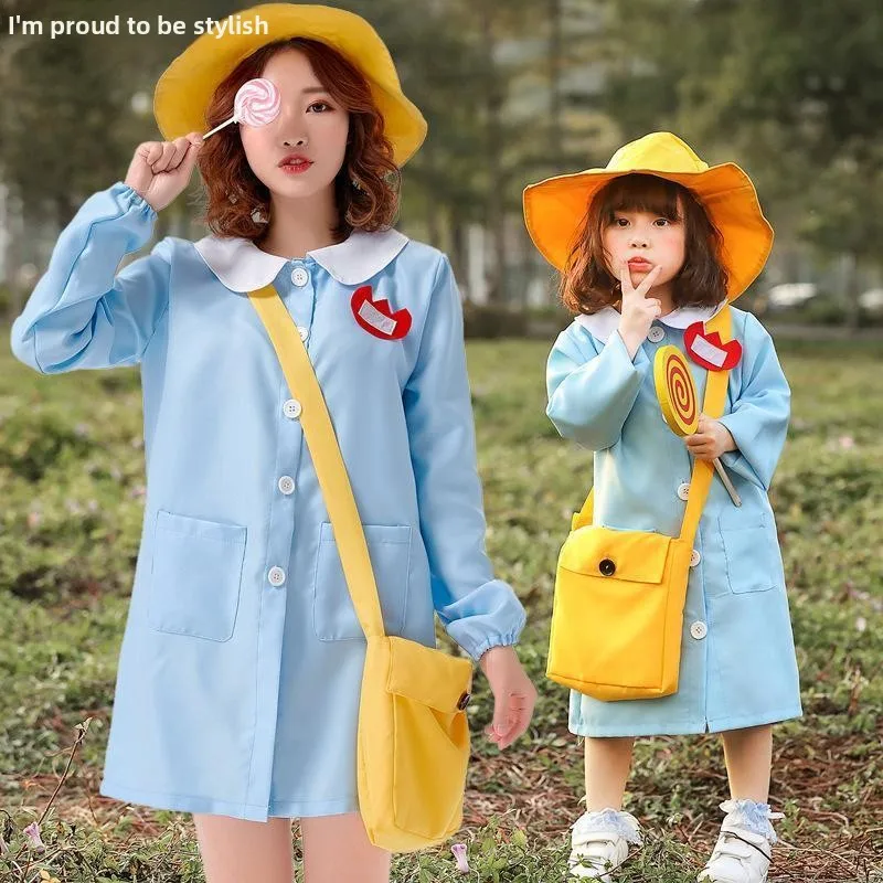Fantasia de cosplay azul loween, roupa para pais e filhos, performance de palco, étnica chinesa tradicional, roupa feminina inverno 20