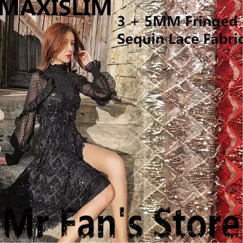 3 + 5MM Tua Rua Kim Cương ĐẦM REN THÊU Fabric16 Tua Rua Cho Dịp Quan Trọng Của Quần Áo Túi Trang Trí 130 rộng