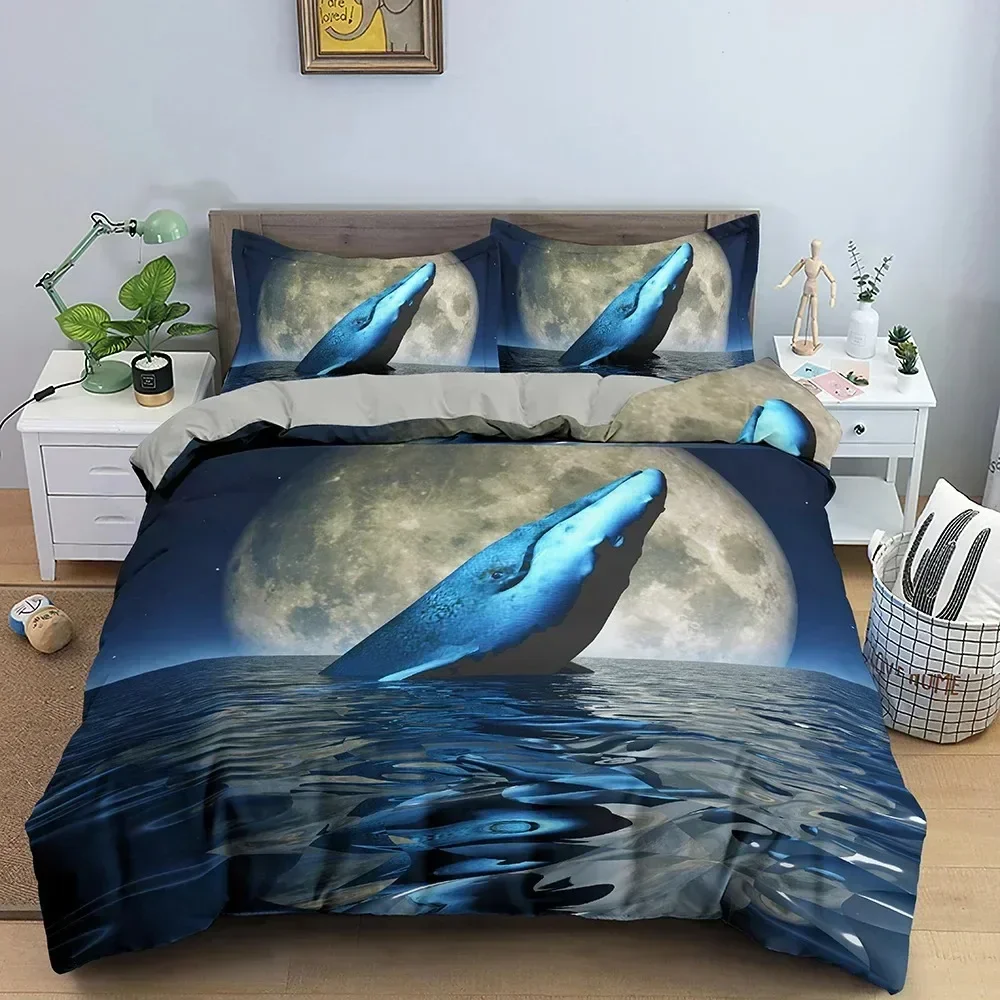 

Top Dolphin Bedding Set Boys Girls Twin Queen Size Duvet Cover Pillowcase Bed Kids Adult Fashion For Home Textileextile