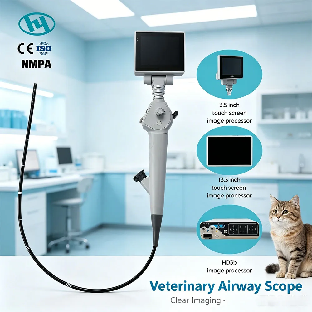 Wear Resistant 360mm Insert Part Reusable Flexible Laryngoscope Stable Transmission Livestock Upper Respiratory Tract Tool