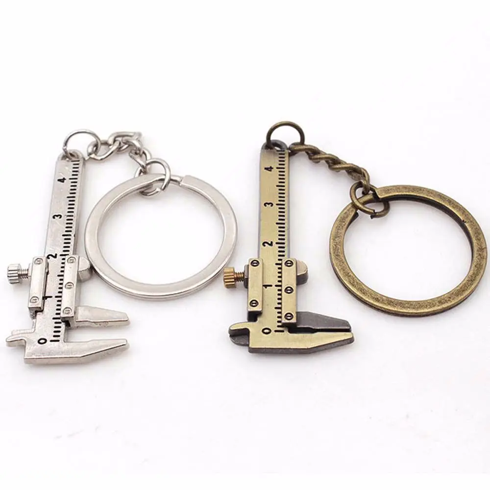 Scale Keychain Car Keychain Mini Vernier Caliper 0-4cm Gadget Vernier Caliper Keychain Key Chain Measuring Gauge Keyring