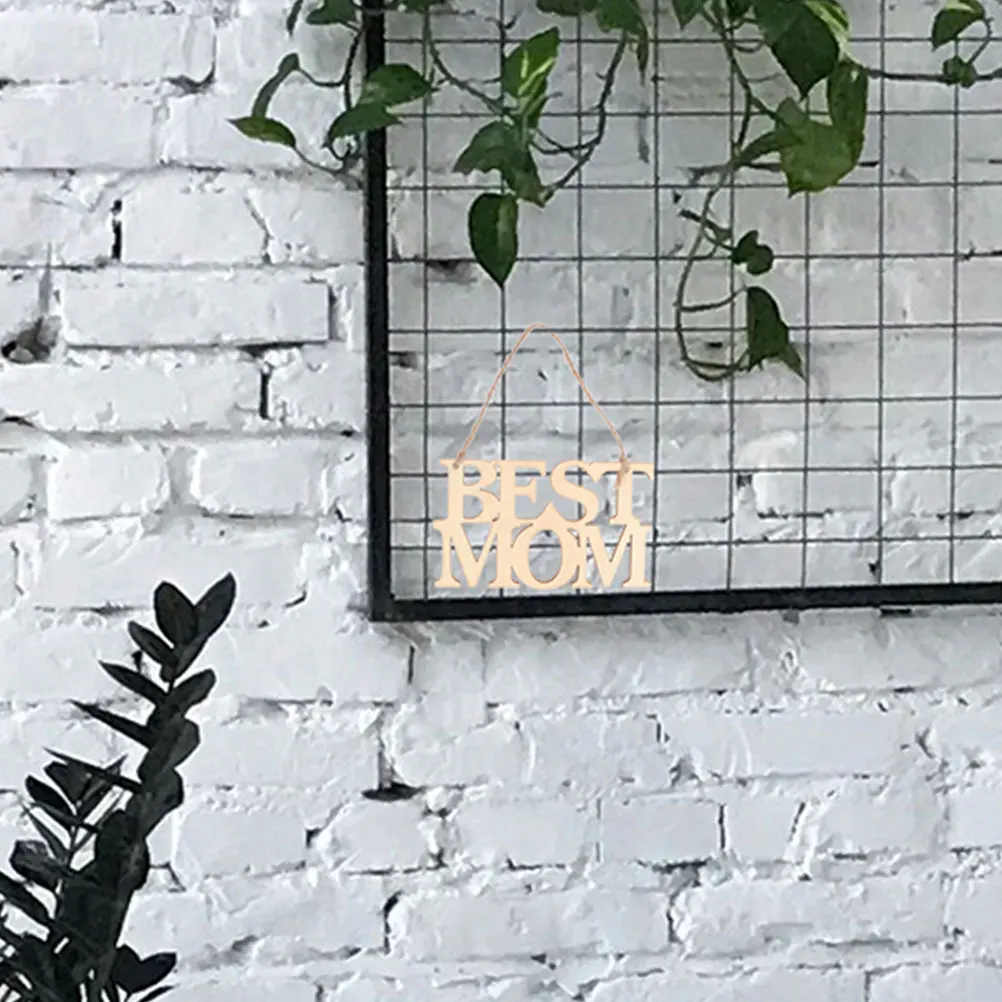 

20pcs Wooden Hollow Decoration Crafts Gift Tags Hanging Pendants Mother's Day Ornament Wood Cutouts Sewing Supplies