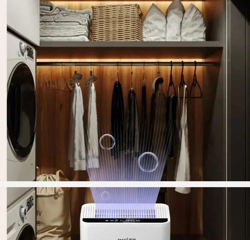 

Осушитель воздуха Amoi 220 В для спальни, тихий электрический поглотитель влаги, осушитель против плесени для домашнего подвала BE