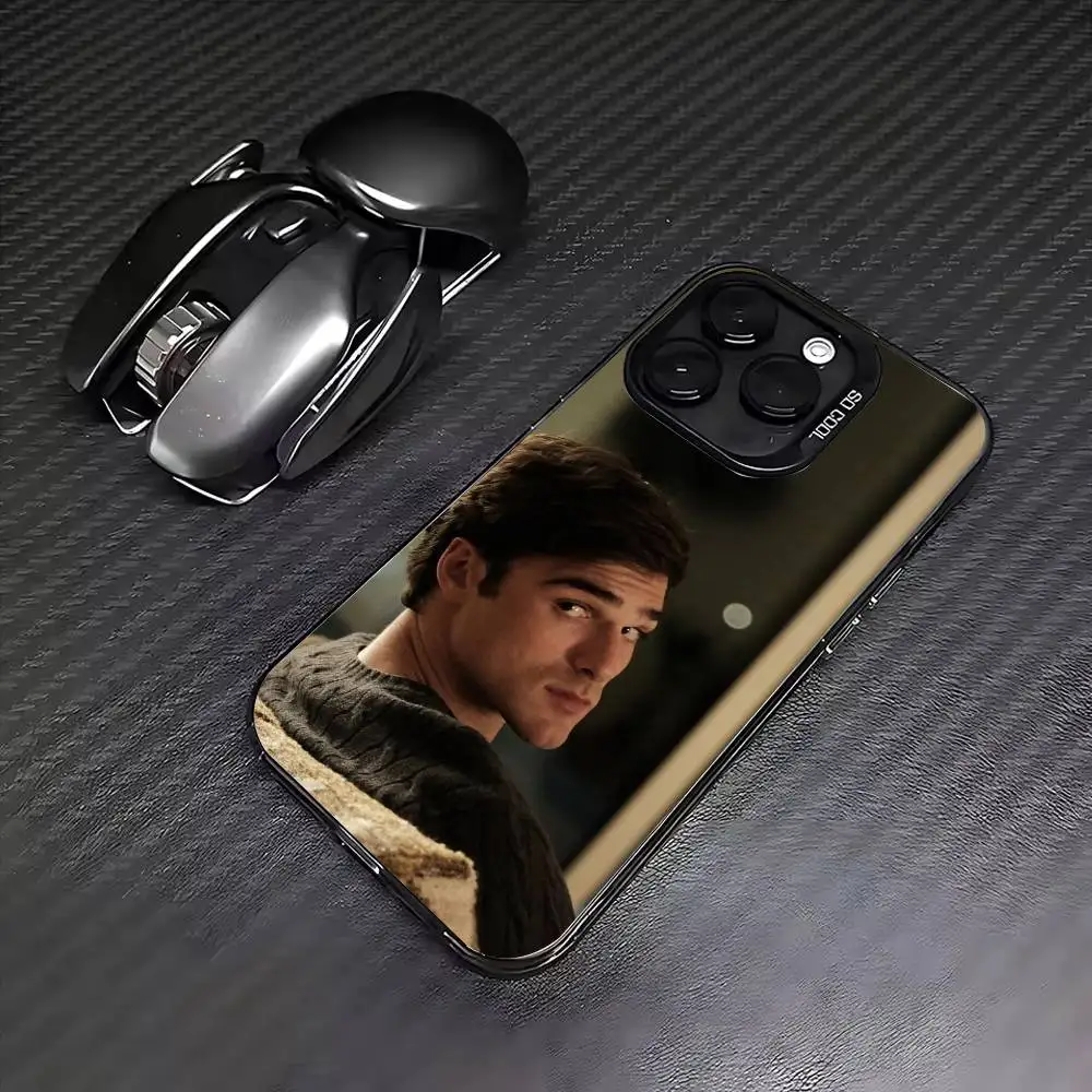 Acteur Jacob E-Elord telefoonhoesje voor iPhone17,16,15,14,13,12,11 Plus, Pro Max gekleurd verzilverd binnenkant