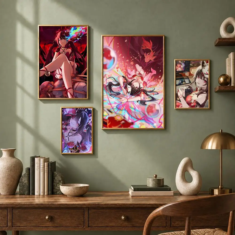 Fantasy Game H-Honkai: Star RailS Poster HD Self-Adhesive No Residue After Removal Ideal for All Kinds of Wall Decor