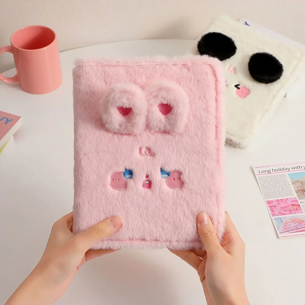 Photocard Holder Cat Bear Cards Album Cover Card Albums Loose-leaf Collection Book Cover Fluffy Six-hole Plush Binder Cover