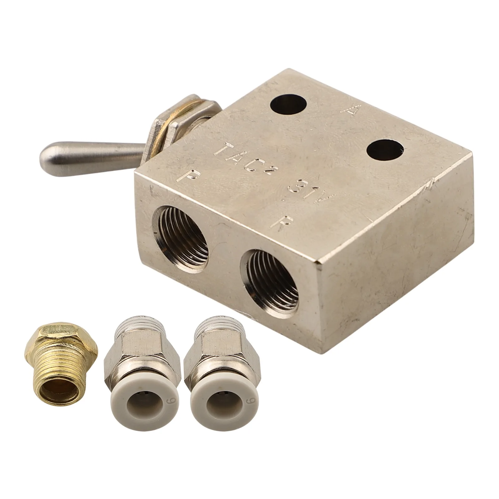 Pneumatic Valve TAC231V 2 Position 3 Way Mechanical Valve with 6mm Connector for Use in Automatic Pneumatic Devices