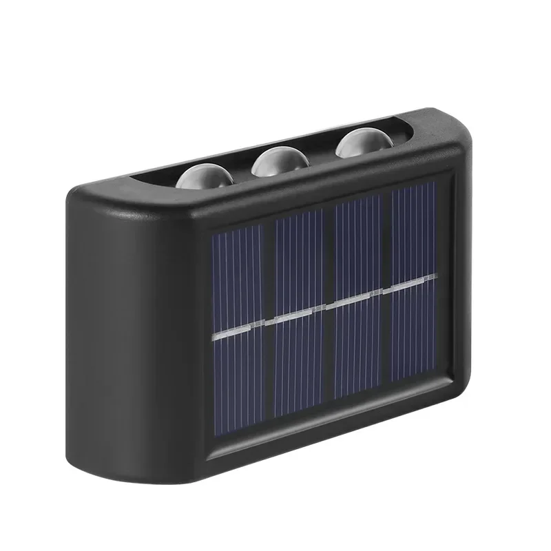 Lampe murale solaire LED d'extérieur, imperméable, lumineuse, sur et vers le bas, luminaire décoratif d'extérieur, idéal pour un jardin, une cour ou une rue