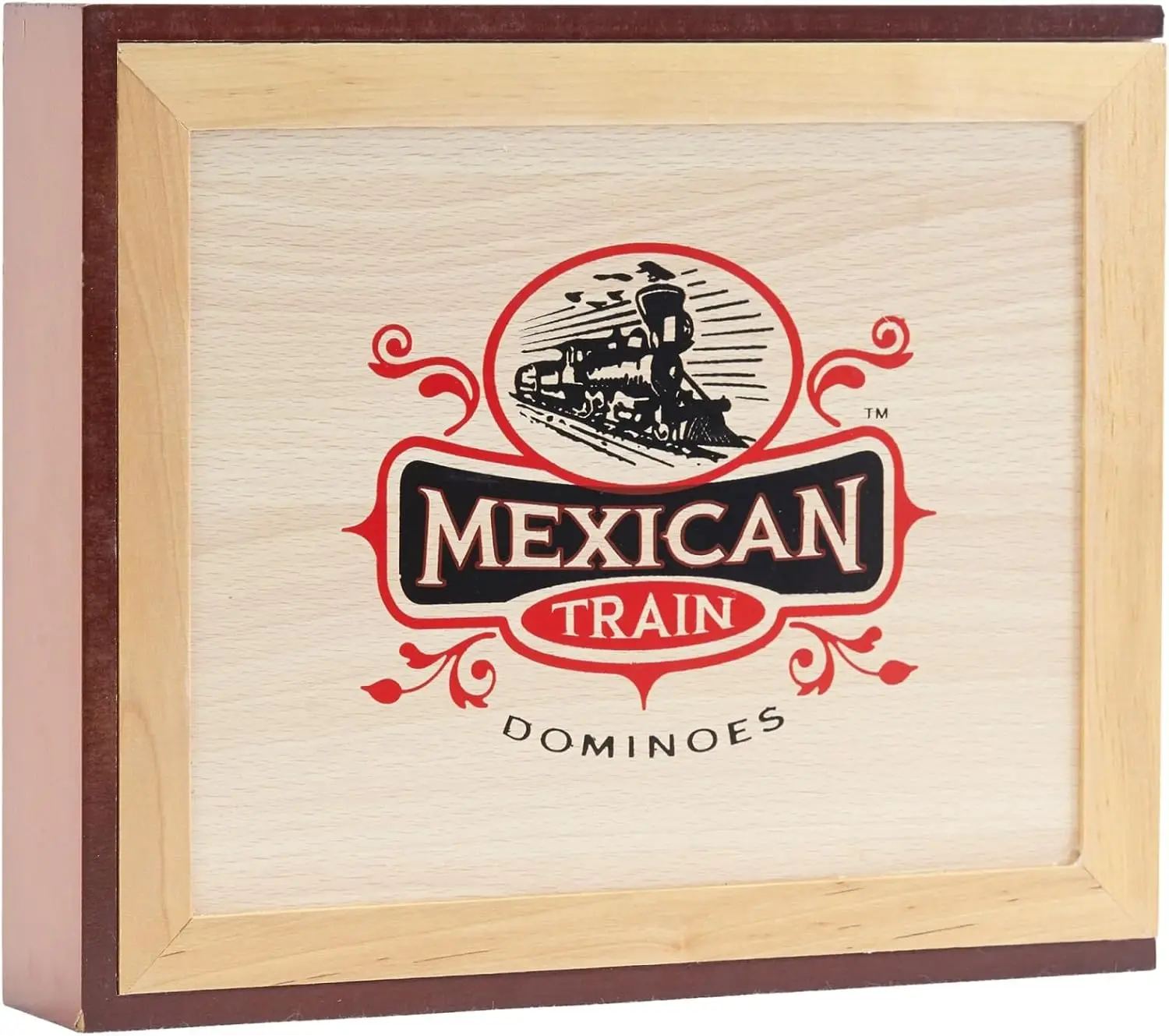 

Mexican Train Domino Set with Wooden Box for 2-8 Players Ages 8+