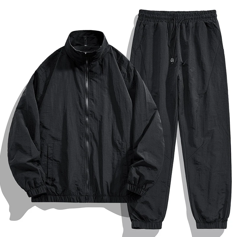 Summer Fashion Trend Versatile Windproof Breathable Set Outdoor Sports and Leisure UV Resistant Jacket, Leg Binding Pants Set